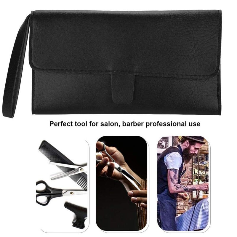 woobles PU leather Scissor Holder Pouch Cases for Hairdressers, Salon Hairdresser Shear Tools Holster Bag - Image 3
